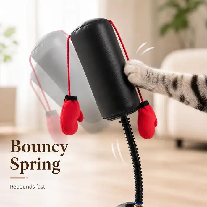 Jouet de boxe pour chat - Jeu de boxe multifonctionnel pour stimuler le chat
