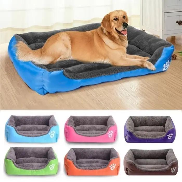(S-3XL) grand lit pour chien chat 8 couleurs chaud confortable maison
