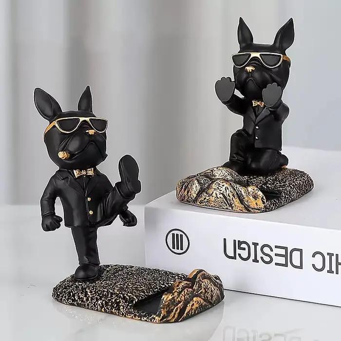Statue de bouledogue français
