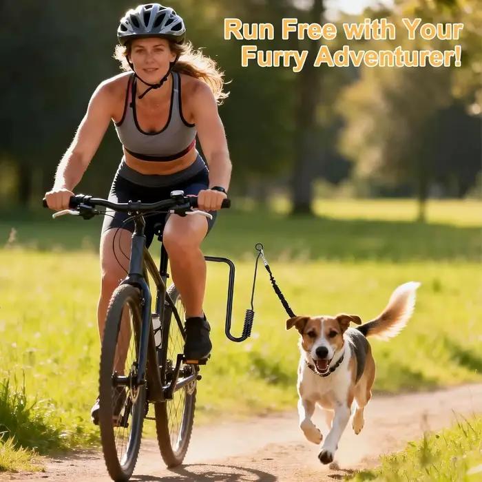 Laisse de vélo pour chien mains libres avec attache