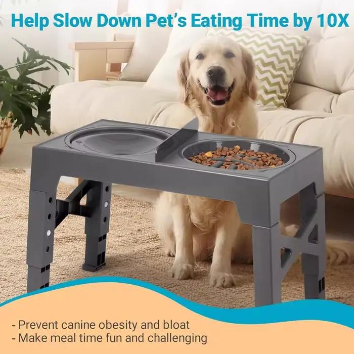Mangeoire surélevée pour chiens avec support surélevé réglable