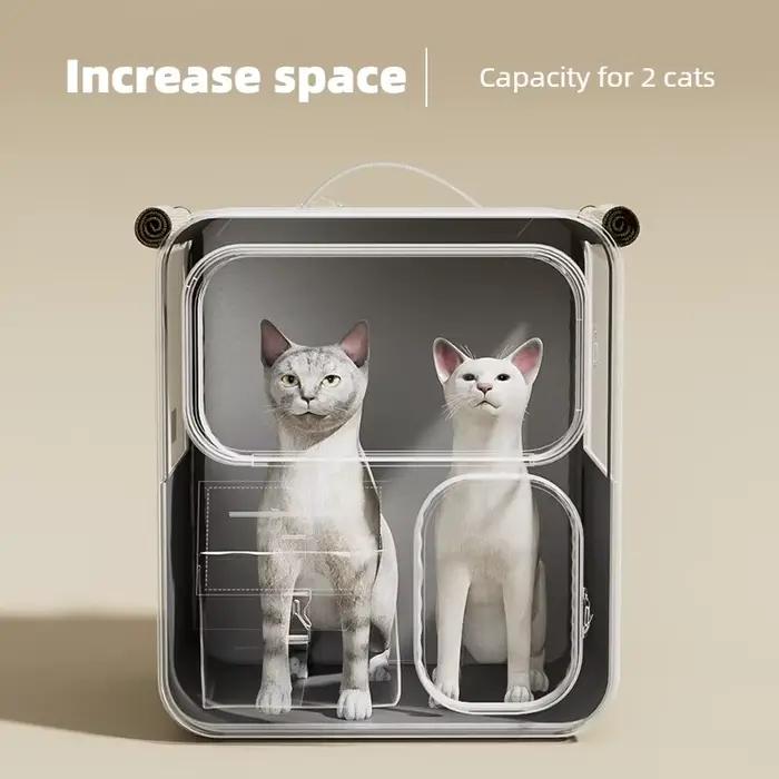 Sac de transport pour chat à roulettes pour chats de grande taille et petits chiens jusqu'à 10 kg Idéal pour les voyages