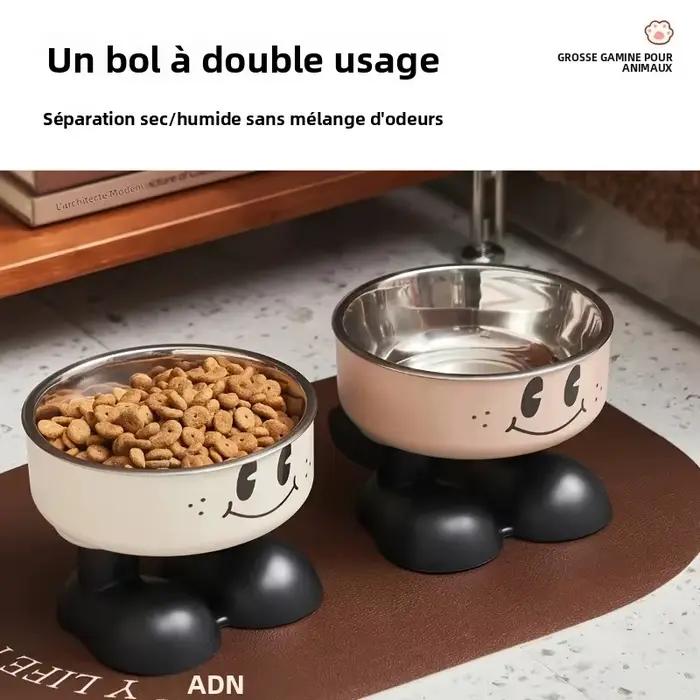 Bol surélevé pour chien et chat en acier inoxydable