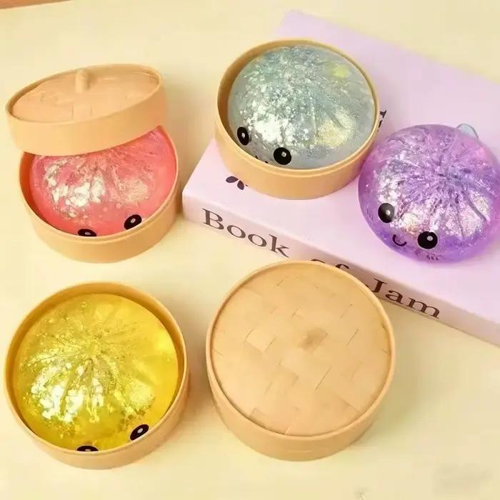 Jouet Squishy Baozi avec boîte vapeur