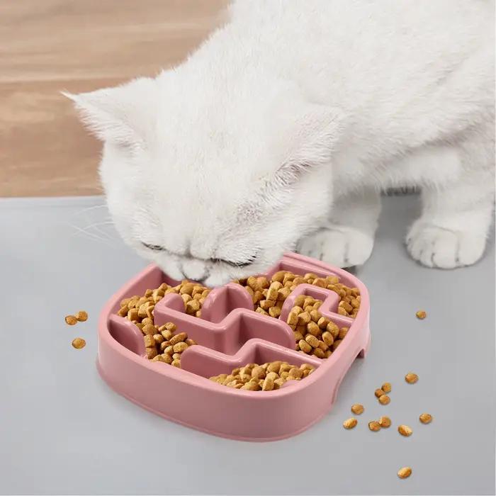 Fournitures pour animaux de compagnie chien chat Anti étouffement alimentation bols de nourriture chiot ralentissement manger mangeoire plat prévenir l'obésité nouvelle variété de produits
