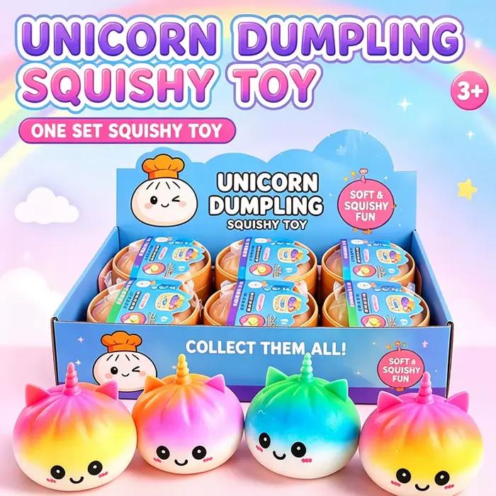 Jouet Squishy Géant Licorne Bao Bun à Remontée Lente