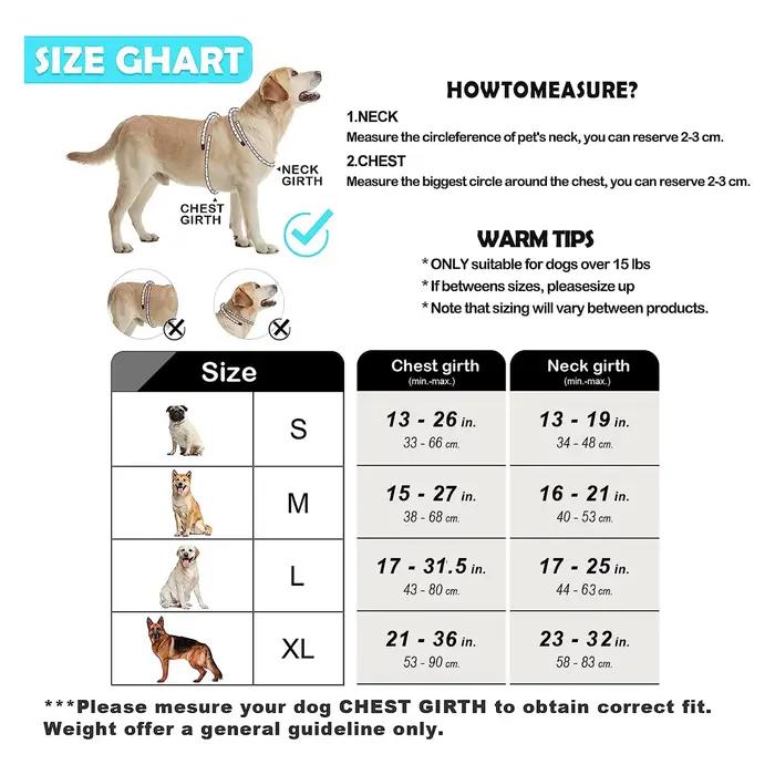 Chien sans côtes SFP, glaçure douce rembourrée réglable pour animaux de compagnie
