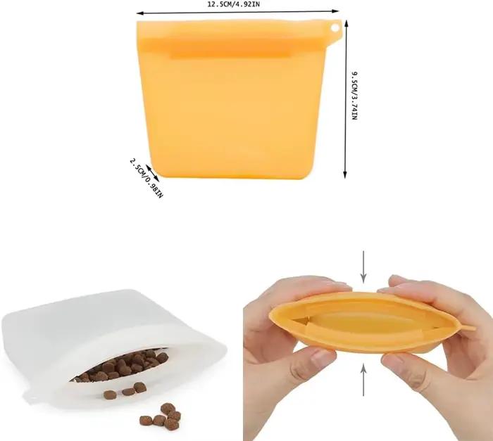 Sac de stockage de nourriture pour chien portable en plein air