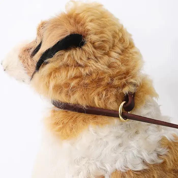 Collier de chien en cuir véritable confortable
