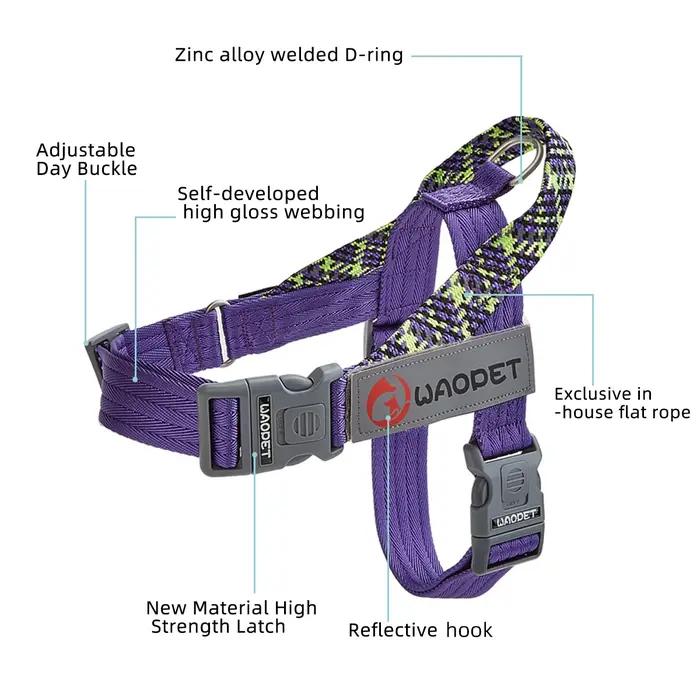 HarNISSAN-Corde Plate en Nylon Durable pour Chien