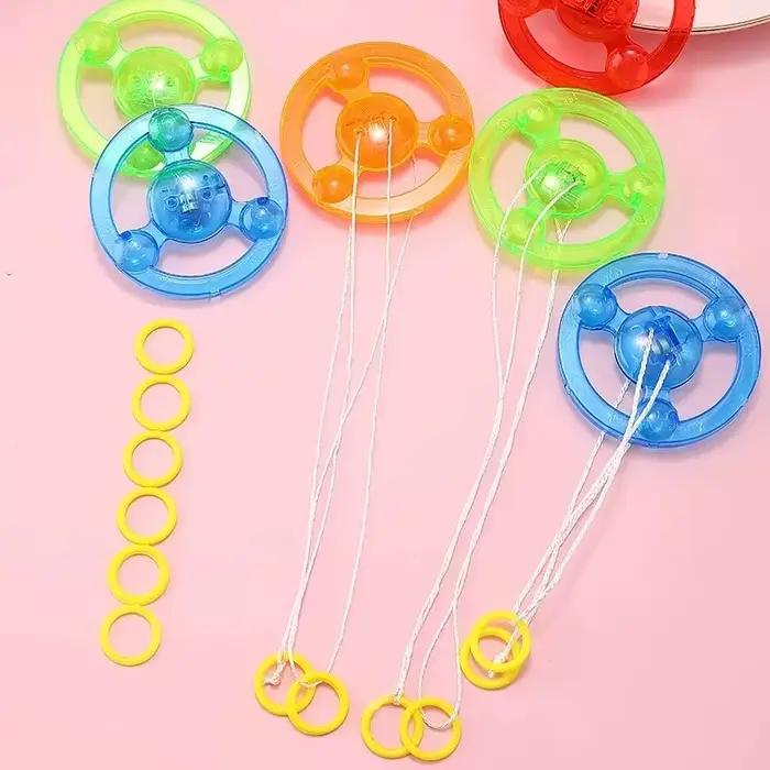 3/6/9 pièces Nouveaux Jouets Lumineux à Tirer à la Main, Jouets à Corde Lumineuse Clignotante, Jouets LED, Jouets Gyroscopiques Clignotants Nouveauté, Cadeaux