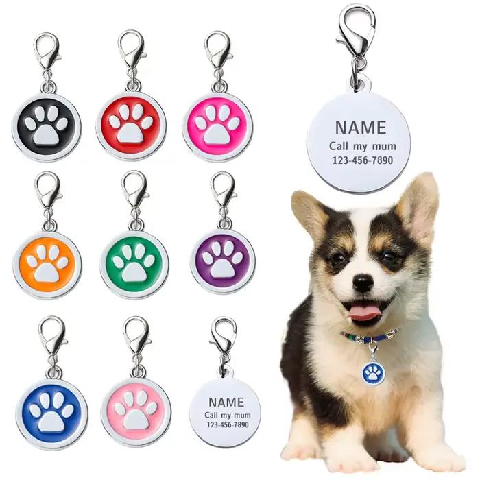 Étiquettes d'adresse personnalisables pour collier de chien