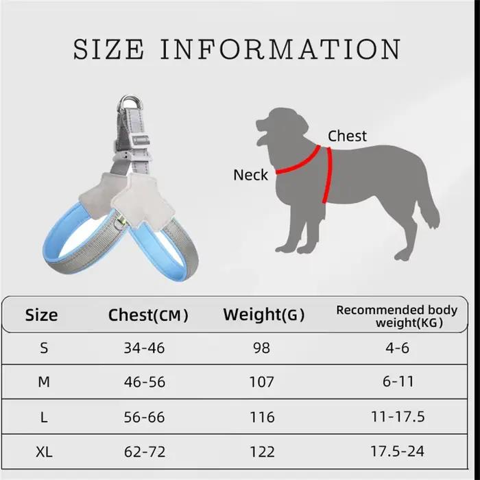 Harnais pour chien de compagnie pour petits et moyens chiens chat réfléchissant chiot chats sans traction maille