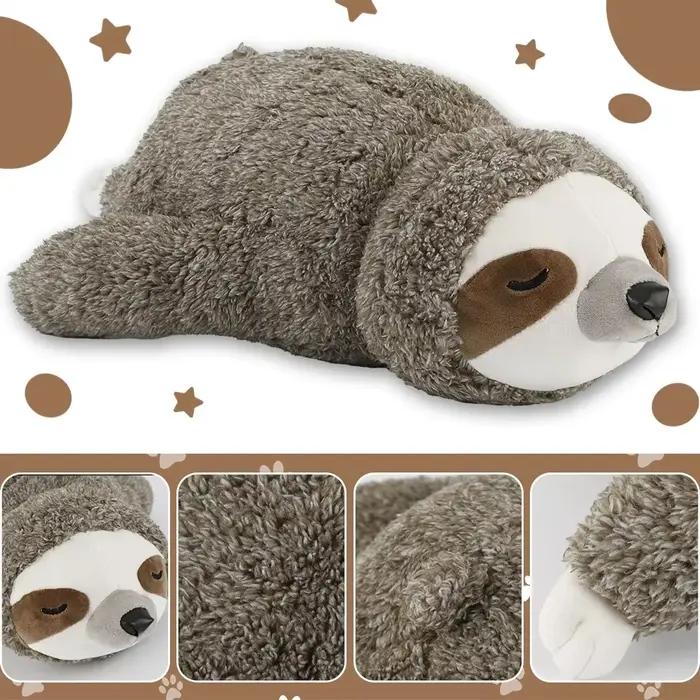 Jouet de battement de coeur de chiot de paresseux de forêt de cadeau de noël pour le soulagement du stress et apaisant