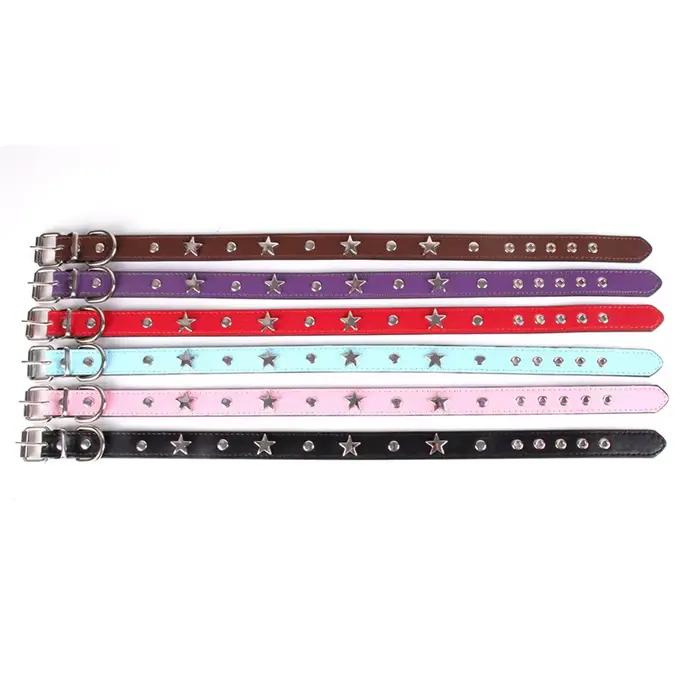 Collier pour chien de compagnie clouté en forme d'étoile S/M/L