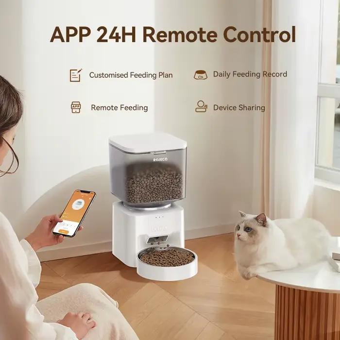 ROJECO 4.5L mangeoire automatique pour chien Version WIFI distributeur de croquettes de nourriture pour chat