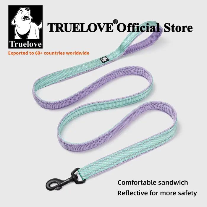 Laisse pour chien Truelove 200CM Confort Sandwich Rembourrée Respirante Anti-traction Corde Réfléchissante Durable TLL2112