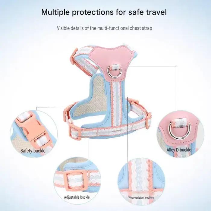 Harnais pour chien/animal de compagnie anti-traction avec collier