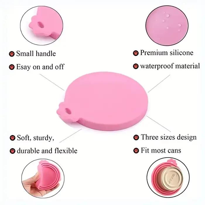 1 couvercle de canette réutilisable en Silicone pour animaux de compagnie