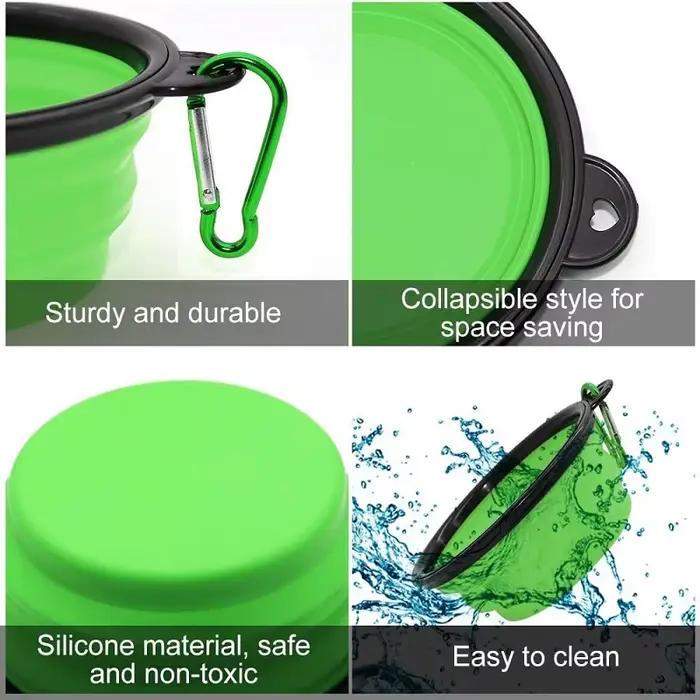 Mangeoire Portable Pliante en Silicone pour Chien et Chat