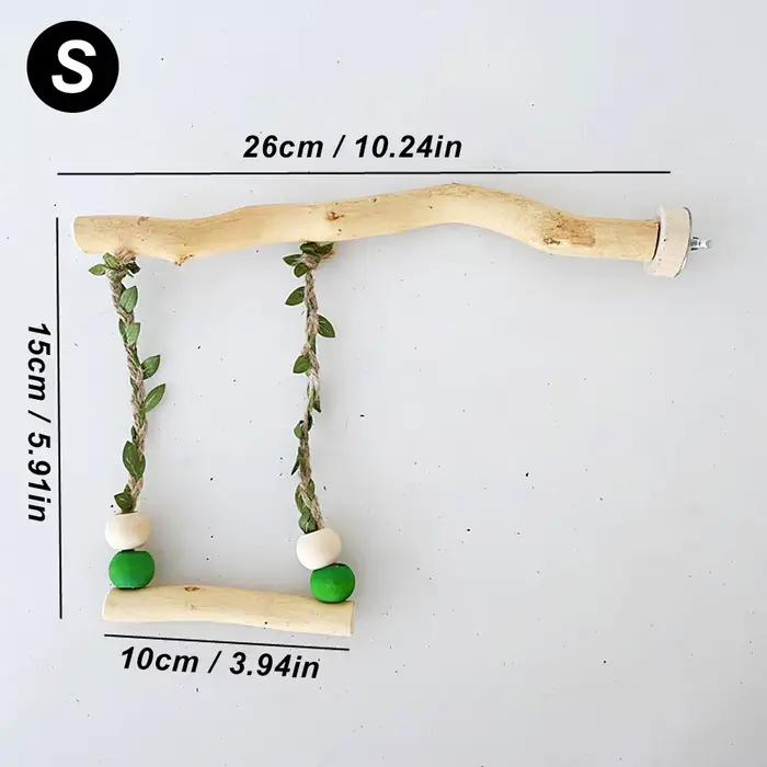 Poteau de support de perroquet en bois