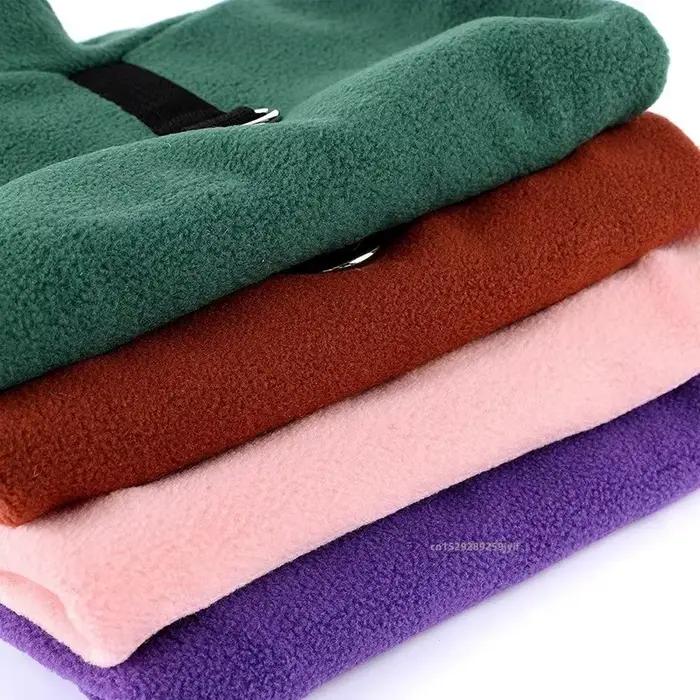 Manteau en polaire d'hiver pour chien de petite et moyenne taille - Veste chaude pour animaux de compagnie avec anneau