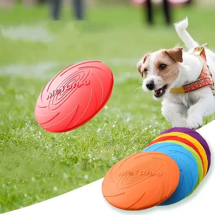 Jouets pour chiens, disque volant en Silicone