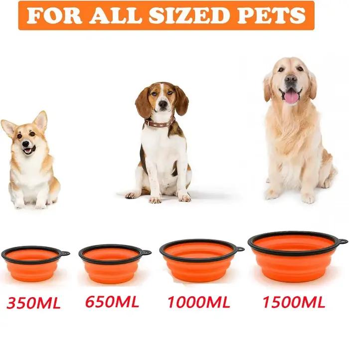 Mangeoire Portable Pliante en Silicone pour Chien et Chat