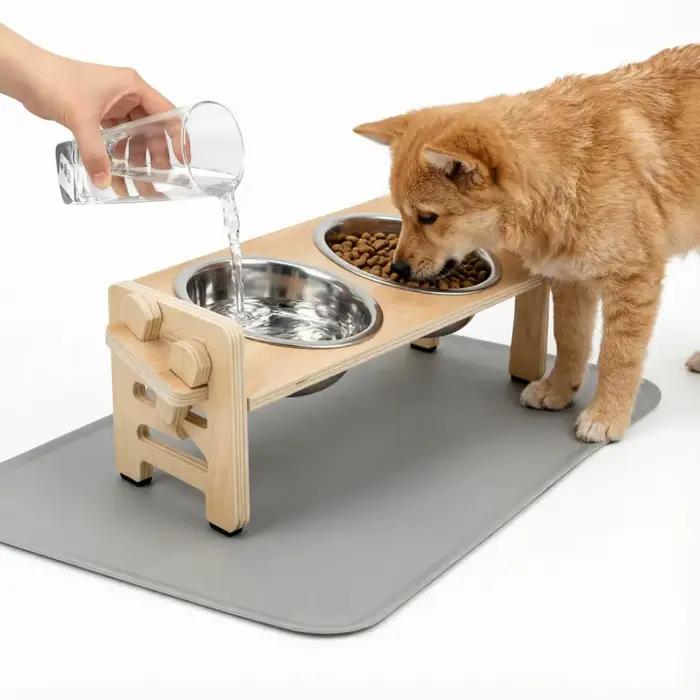 Tapis de nourriture surélevé pour chiots