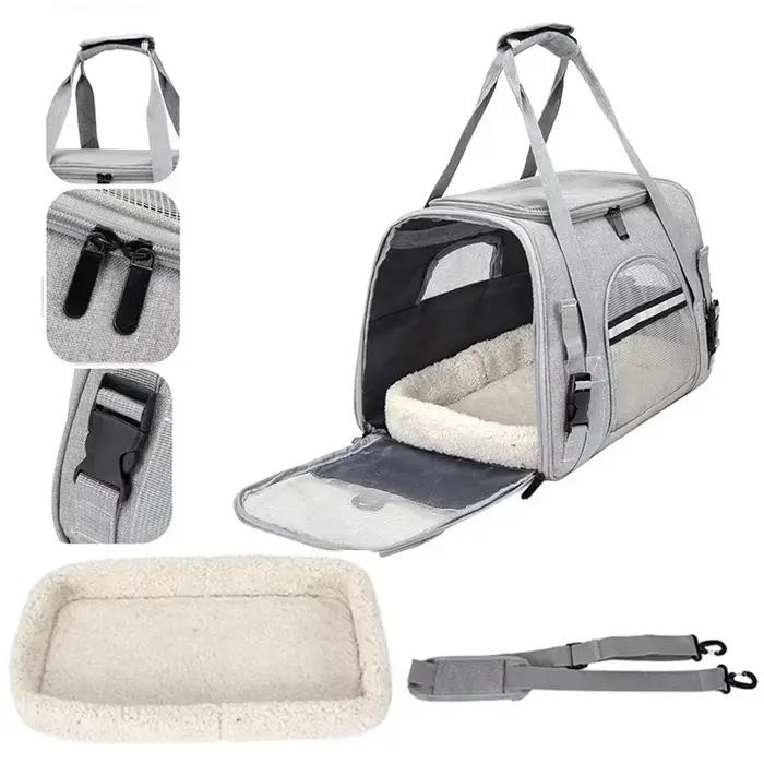 Sac de transport pour chien avec coussin en coton épais