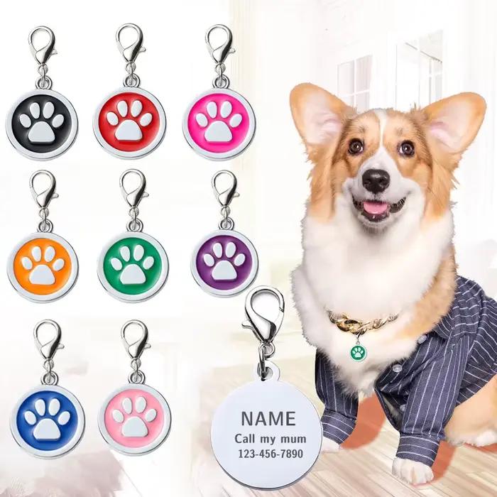 Étiquettes d'adresse personnalisables pour collier de chien