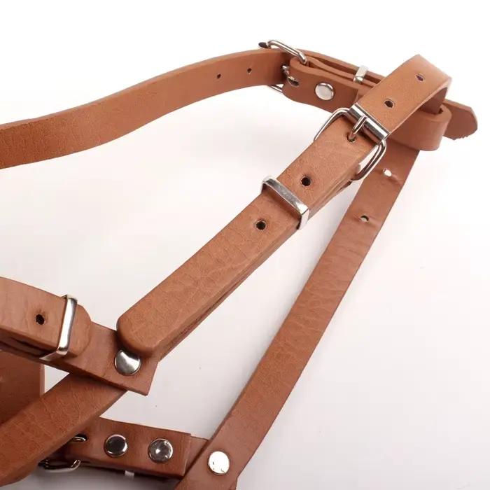 Muselière en cuir et métal pour chien