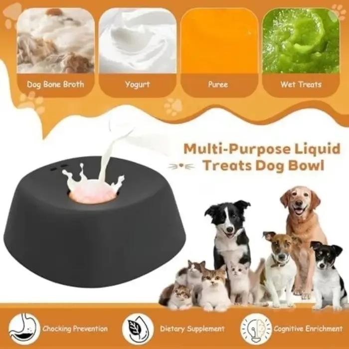 Bol à lécher pour chien anti-glissement en forme de boule