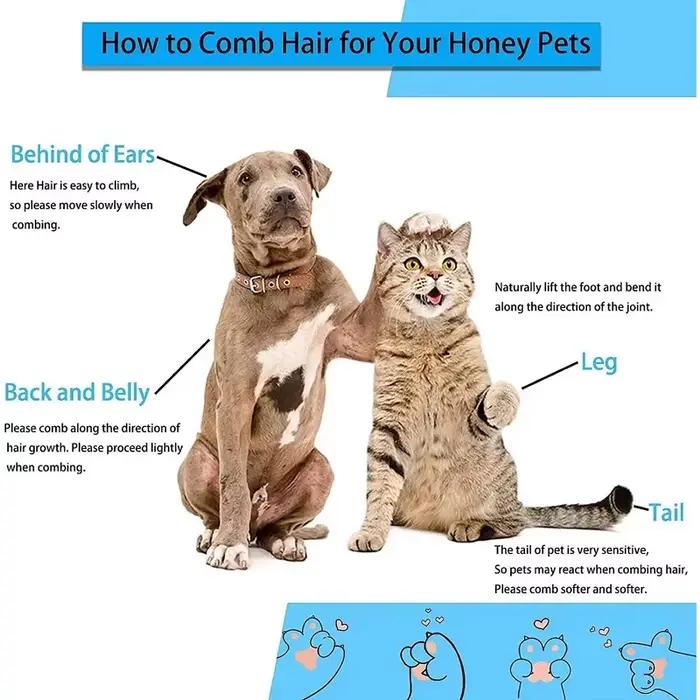 Brosse de toilettage pour animaux à poils longs (chiens et chats)