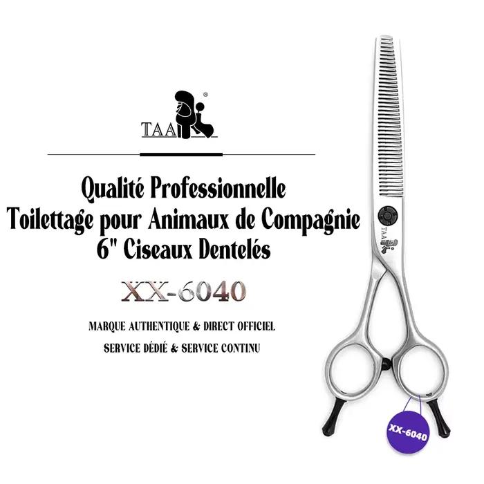 Ciseaux TAA Ciseaux de Toilettage pour Chiens Ciseaux Professionnels pour Animaux de Compagnie Ciseaux Dentelés Coupe