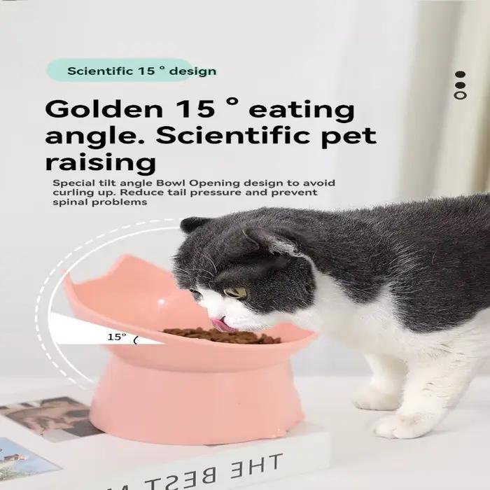 Gamelle surélevée en plastique anti-déversement pour chat et chien