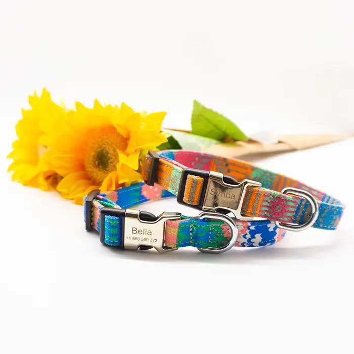 Collier personnalisé de style bohémien pour chien