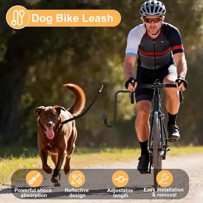 Laisse de vélo pour chien mains libres avec attache
