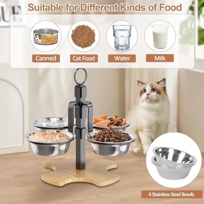 Bols surélevés pour animaux de compagnie avec support