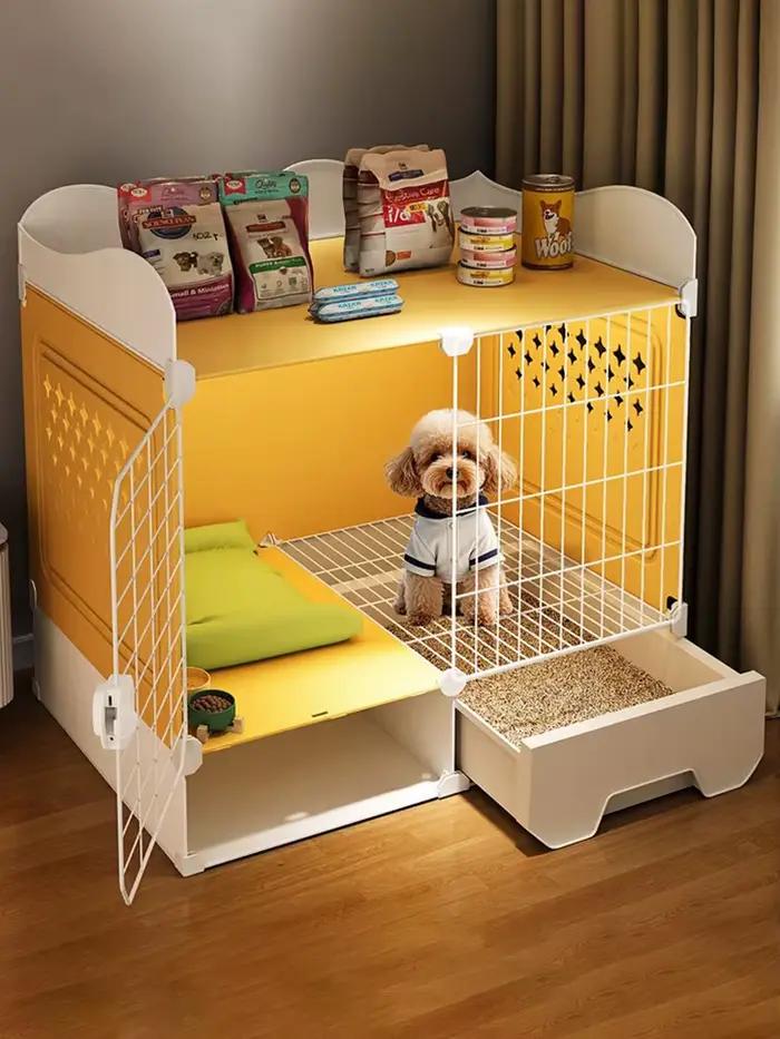 Petite Cage d'intérieur pour chien en peluche