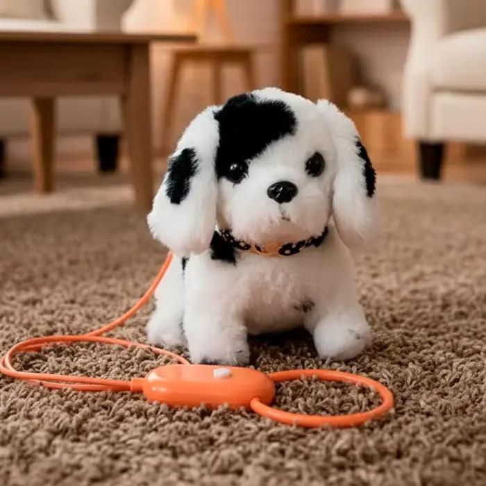 Chaud drôle aboiement en peluche chien jouet laisse électrique marche