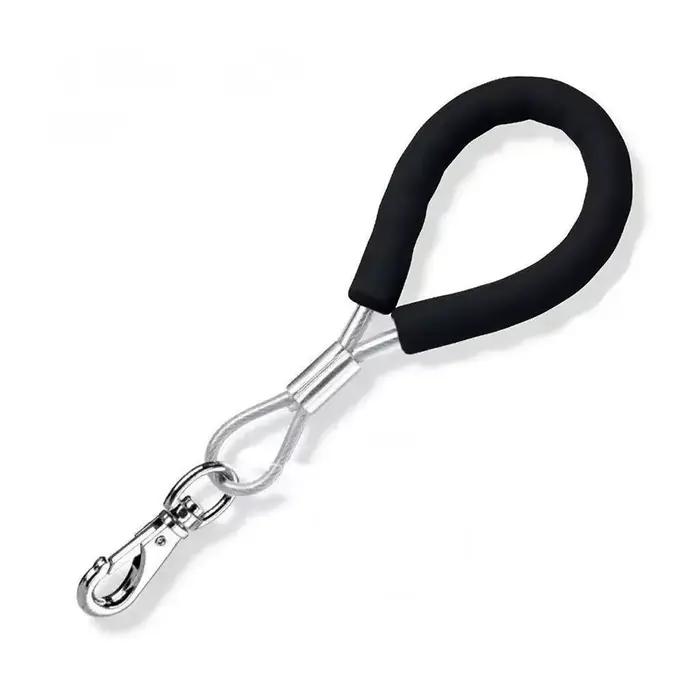 Laisse courte pour grand chien en acier inoxydable