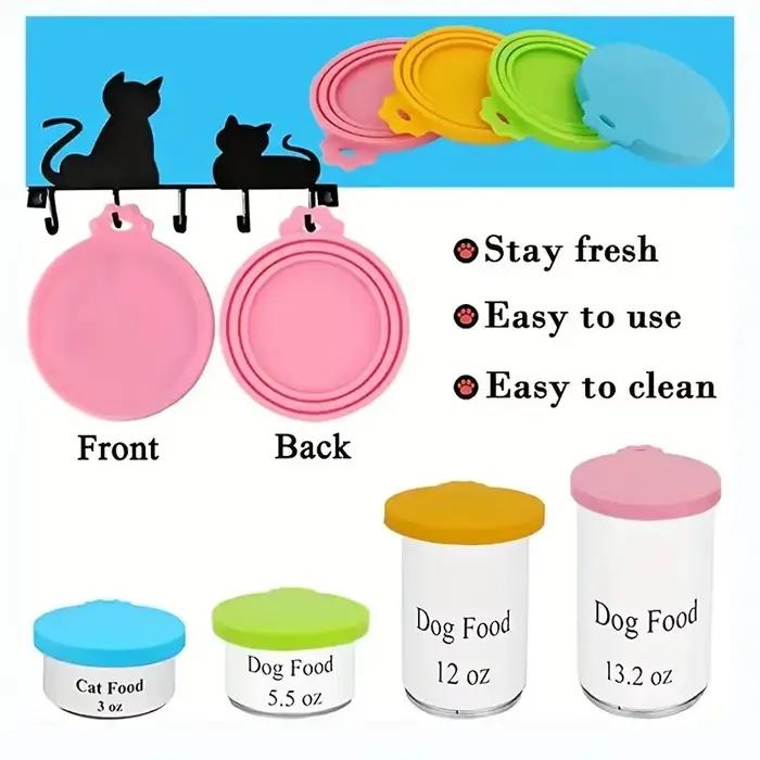 1 couvercle de canette réutilisable en Silicone pour animaux de compagnie