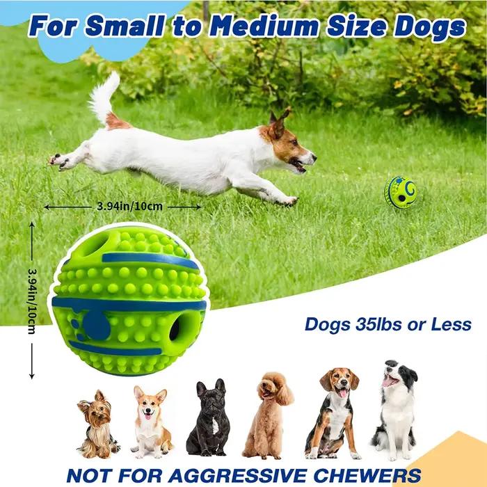 Balle Wobble Wag Giggle pour Chiens - Jouet à Mâcher Crépitant avec Picots et Son Rire
