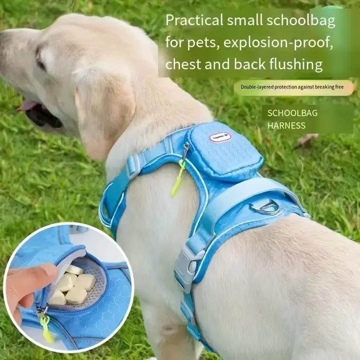 Harnais pour chien avec fixation pour sac à dos – Coupe confortable et respirante