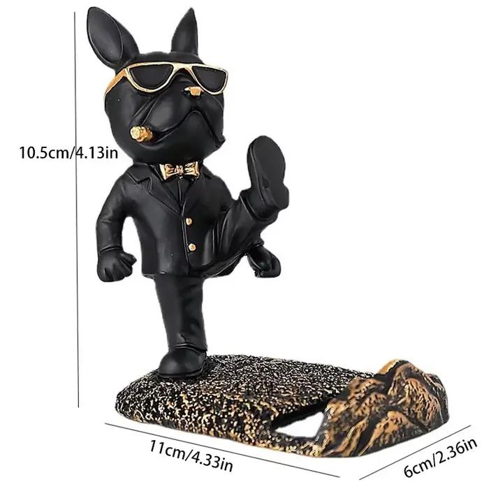 Statue de bouledogue français