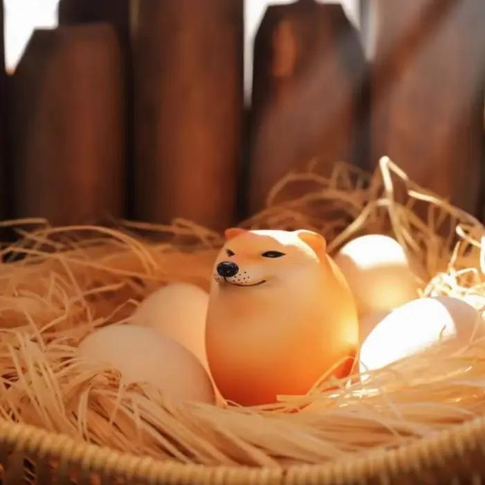Jouets d'œufs spongieux pour chien! Shibako Egg Shiba Inu Egg Squishy à montée lente - Jouet oeuf de chien anti-Stress - Jouet de décompression d'oeufs de chien