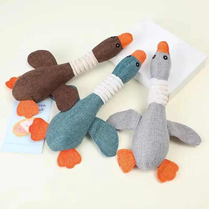 Jouet de canard en peluche écologique pour chien