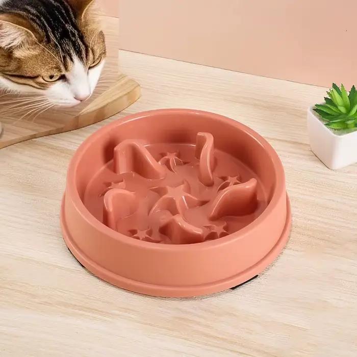 Gamelle anti-glouton pour petits chiens et chats – Bol antidérapant et anti-renversement pour prévenir l'étouffement – Accessoires d'alimentation pour animaux de compagnie