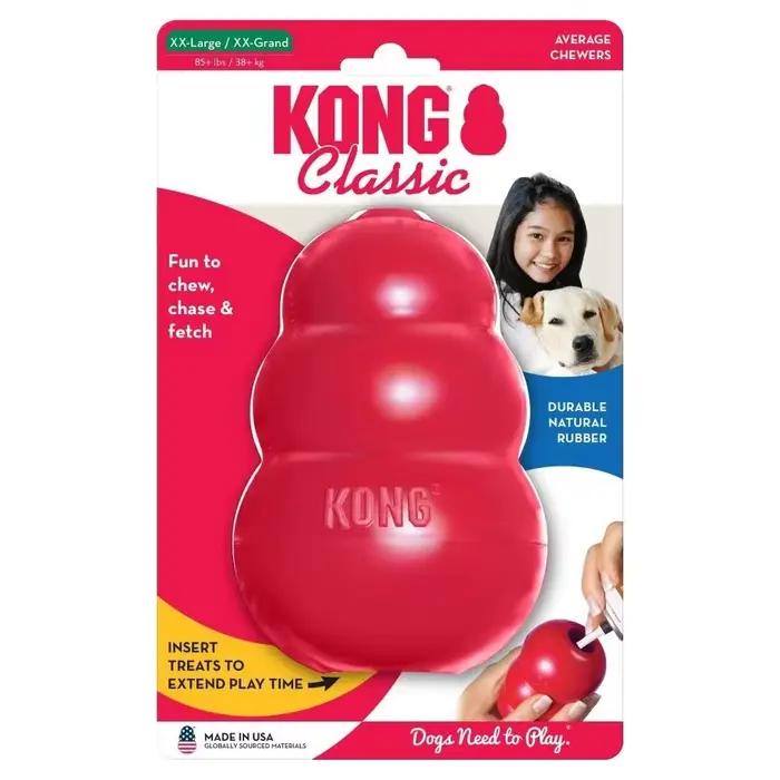 Nouveaux jouets classiques pour chiens Kong : jouet à mâcher en caoutchouc remplaçable avec remplissage de friandises